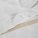 Brandon Cotton Three-Line Embroidered 3 Piece Duvet Cover Set - Duvet Cover Set by Superior Brand