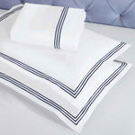 Brandon Cotton Three-Line Embroidered 3 Piece Duvet Cover Set - Duvet Cover Set by Superior Brand