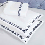 Brandon Cotton Three-Line Embroidered 3 Piece Duvet Cover Set - Duvet Cover Set by Superior Brand