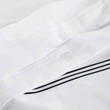 Brandon Cotton Three-Line Embroidered 3 Piece Duvet Cover Set - Duvet Cover Set by Superior Brand