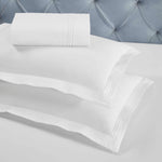 Brandon Cotton Three-Line Embroidered 3 Piece Duvet Cover Set - Duvet Cover Set by Superior Brand