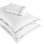 Brandon Cotton Three-Line Embroidered 3 Piece Duvet Cover Set - Duvet Cover Set by Superior Brand