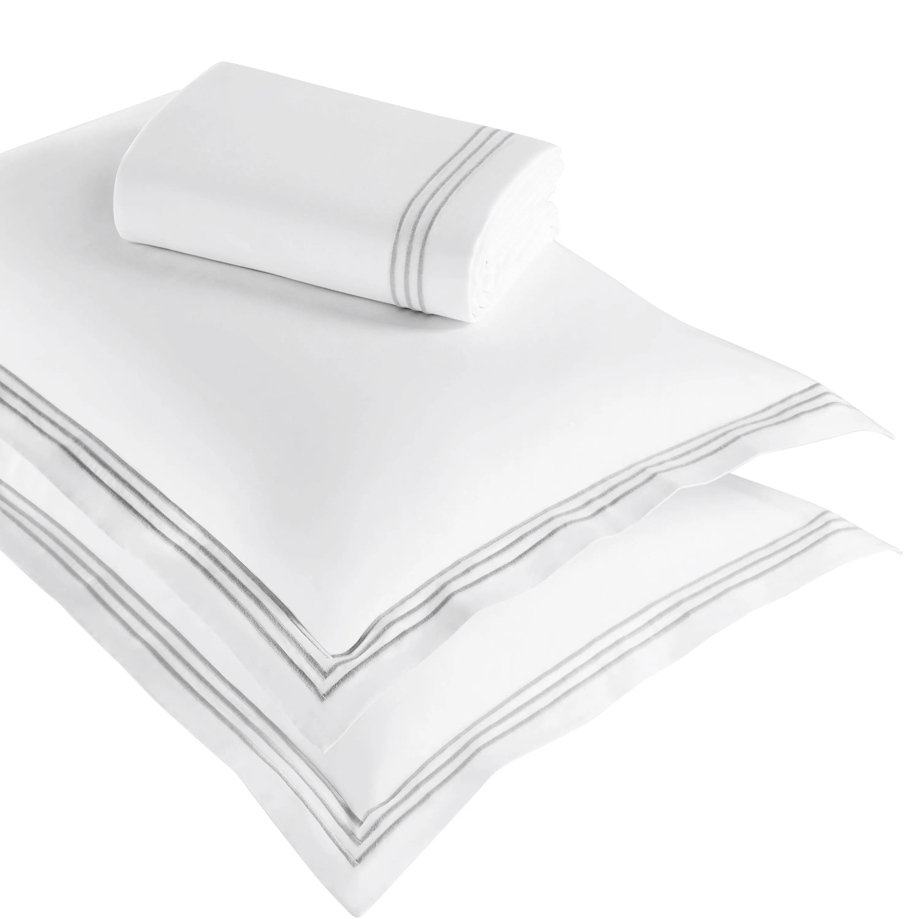 100% Cotton Three-Line Embroidered Duvet Cover Set - Duvet Cover Set by Superior Brand