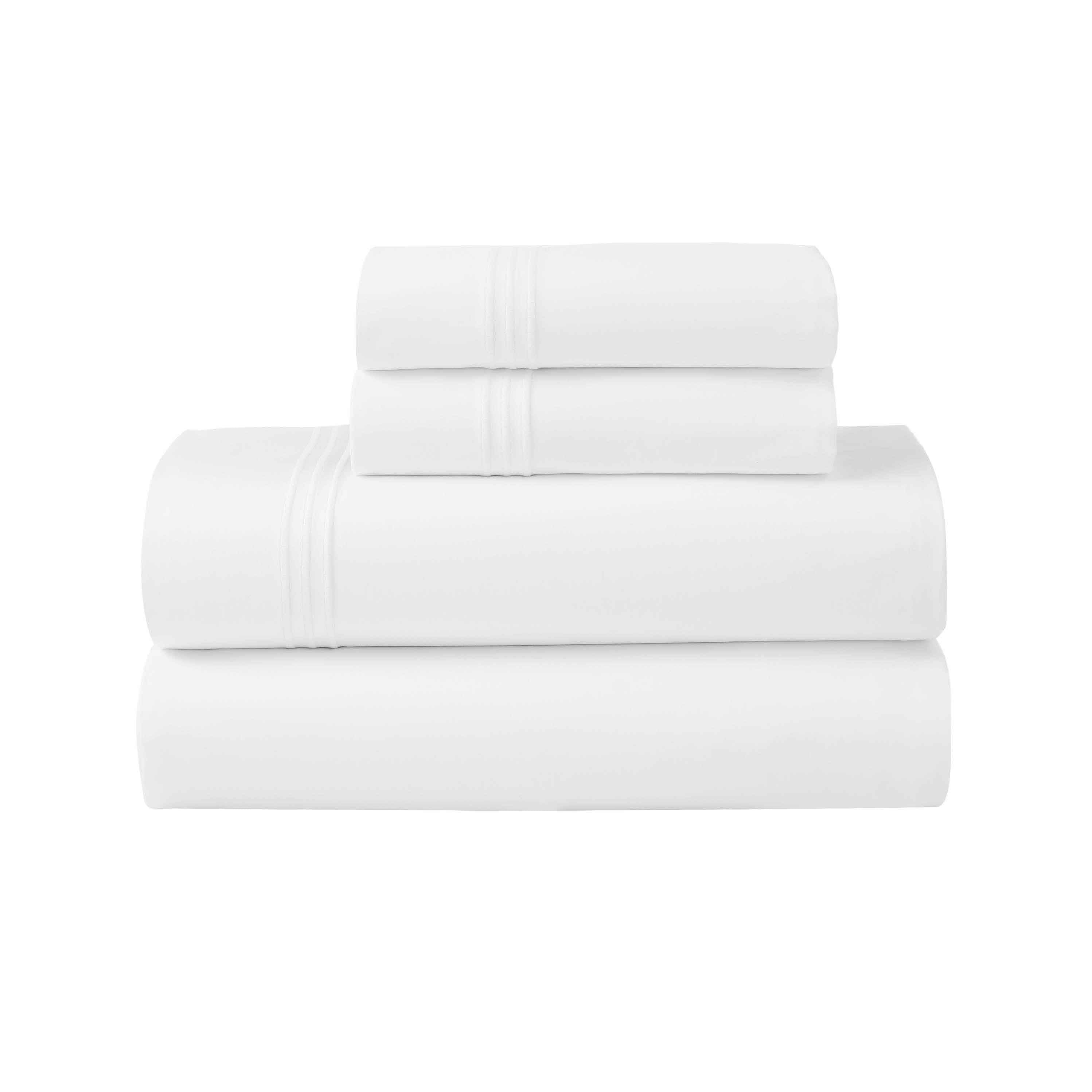 Brandon Cotton Three-Line Embroidered Deep Pocket Bed Sheet Set - Sheet Set by Superior Brand