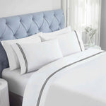 Brandon Cotton Three-Line Embroidered Deep Pocket Bed Sheet Set - Sheet Set by Superior Brand