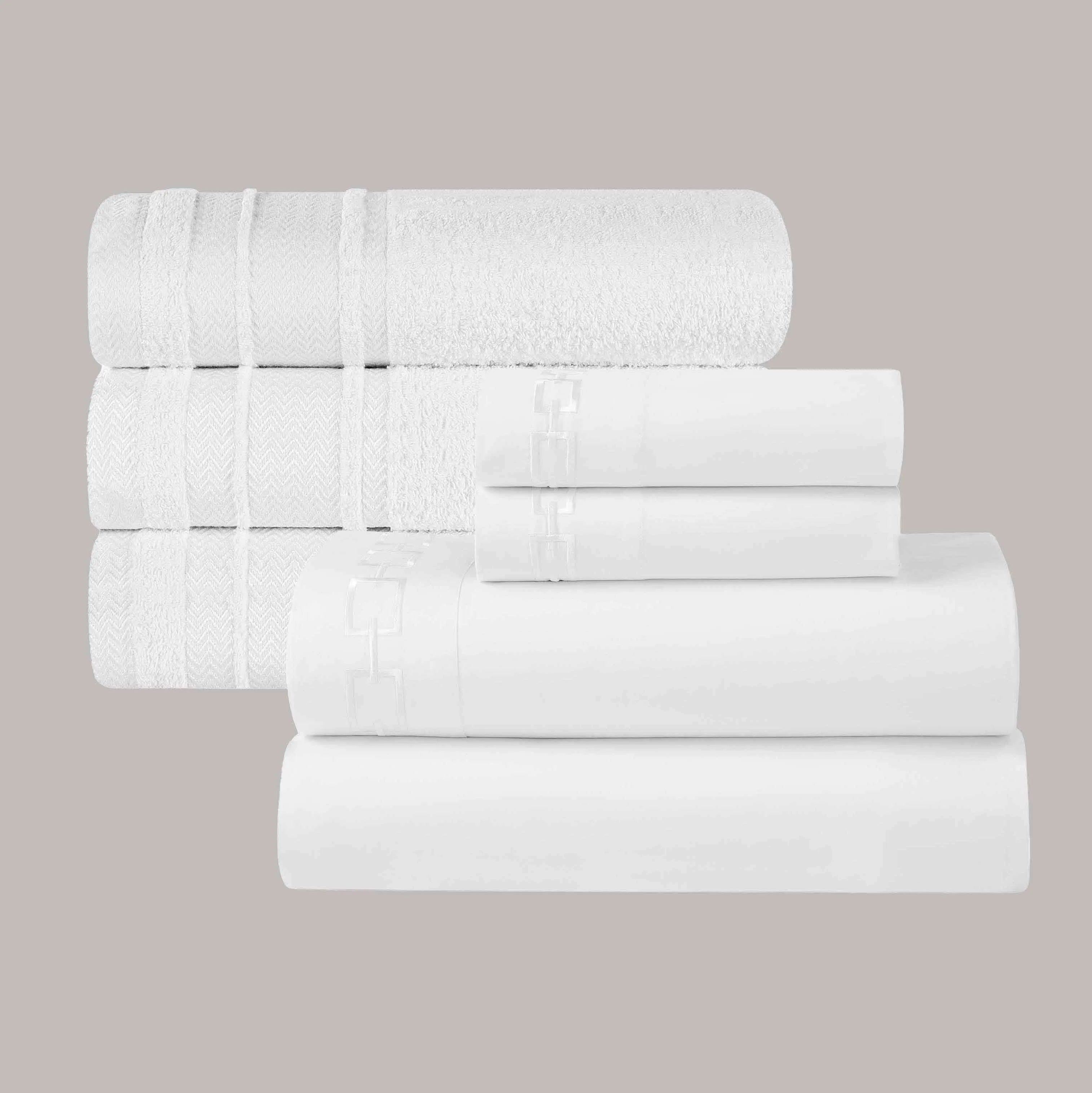 7-Piece Embroidered Elegance Bed & Bath Bundle - Bed & Bath Bundle by Superior Brand