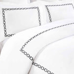 Chain Links Cotton Embroidered 3 Piece Duvet Cover Set - Duvet Cover Set by Superior Brand