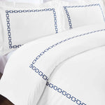 Chain Links Cotton Embroidered 3 Piece Duvet Cover Set - Duvet Cover Set by Superior Brand