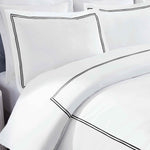 Fieldstone Cotton Two-Line Embroidered 3 Piece Duvet Cover Set - Duvet Cover Set by Superior Brand
