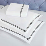 Fieldstone Cotton Two-Line Embroidered 3 Piece Duvet Cover Set - Duvet Cover Set by Superior Brand