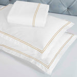 Fieldstone Cotton Two-Line Embroidered 3 Piece Duvet Cover Set - Duvet Cover Set by Superior Brand