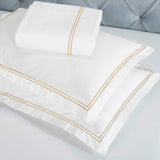 Fieldstone Cotton Two-Line Embroidered 3 Piece Duvet Cover Set - Duvet Cover Set by Superior Brand