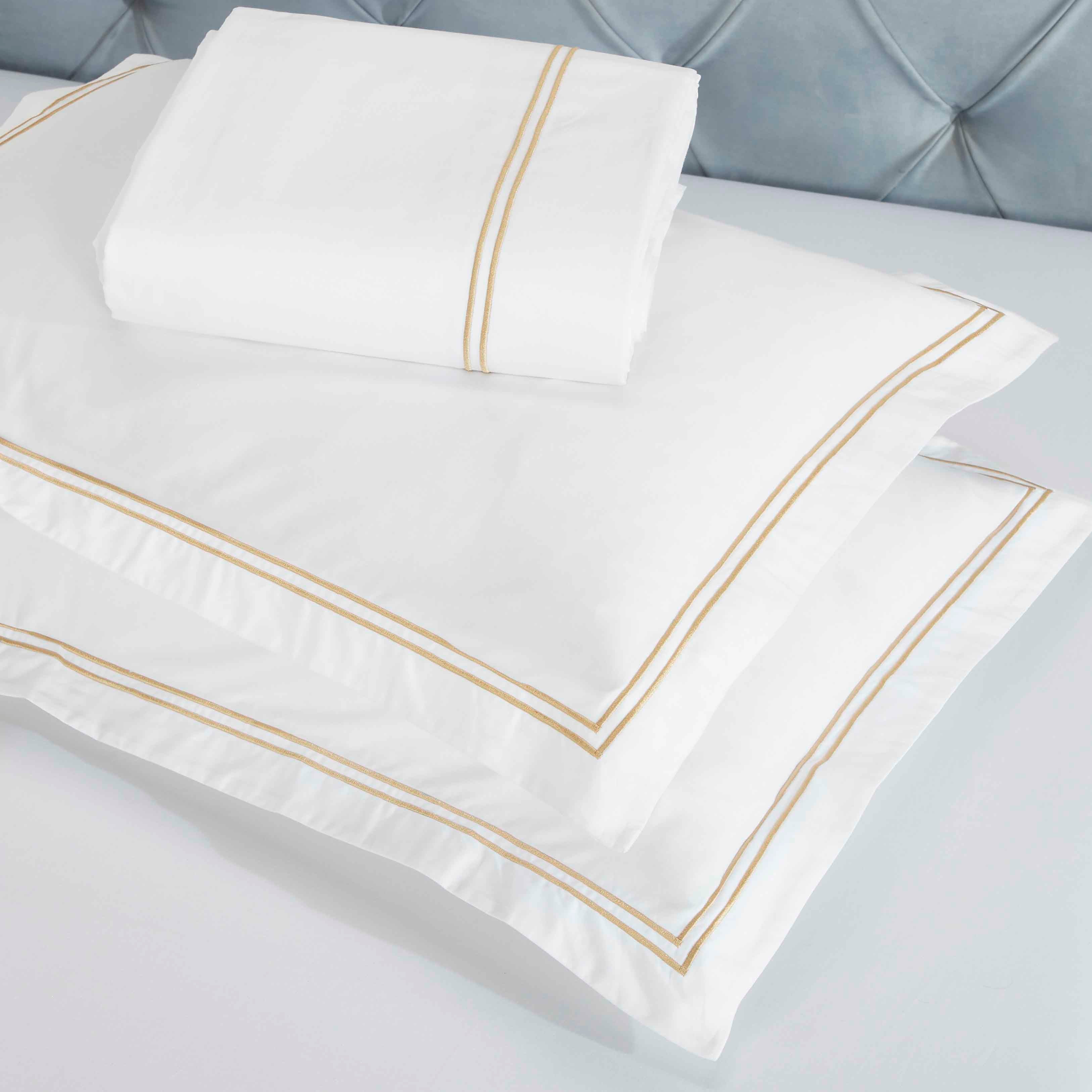 Fieldstone Cotton Two-Line Embroidered 3 Piece Duvet Cover Set - Duvet Cover Set by Superior Brand