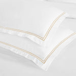 Fieldstone Cotton Two-Line Embroidered 3 Piece Duvet Cover Set - Duvet Cover Set by Superior Brand