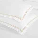 Fieldstone Cotton Two-Line Embroidered 3 Piece Duvet Cover Set - Duvet Cover Set by Superior Brand