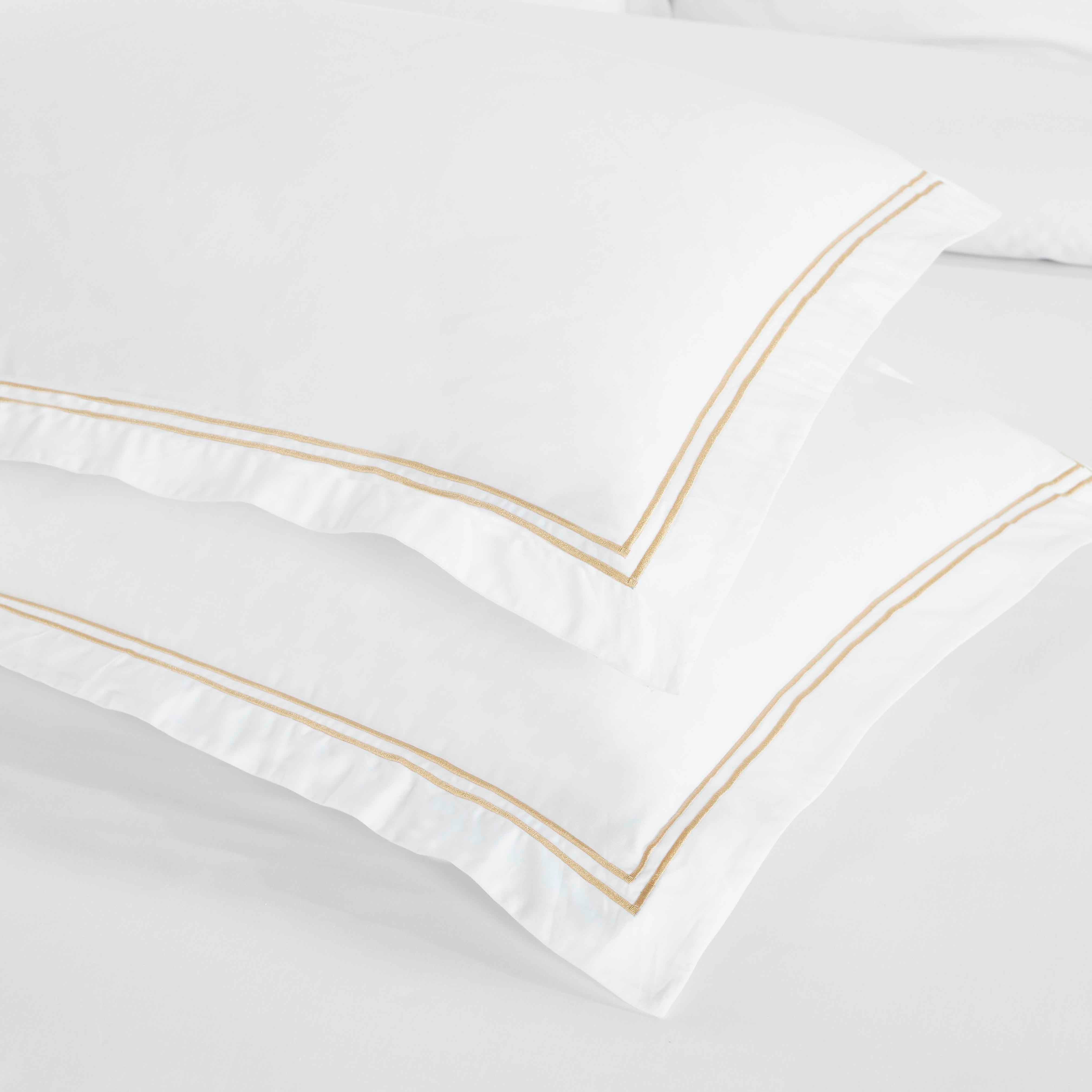 Fieldstone Cotton Two-Line Embroidered 3 Piece Duvet Cover Set - Duvet Cover Set by Superior Brand