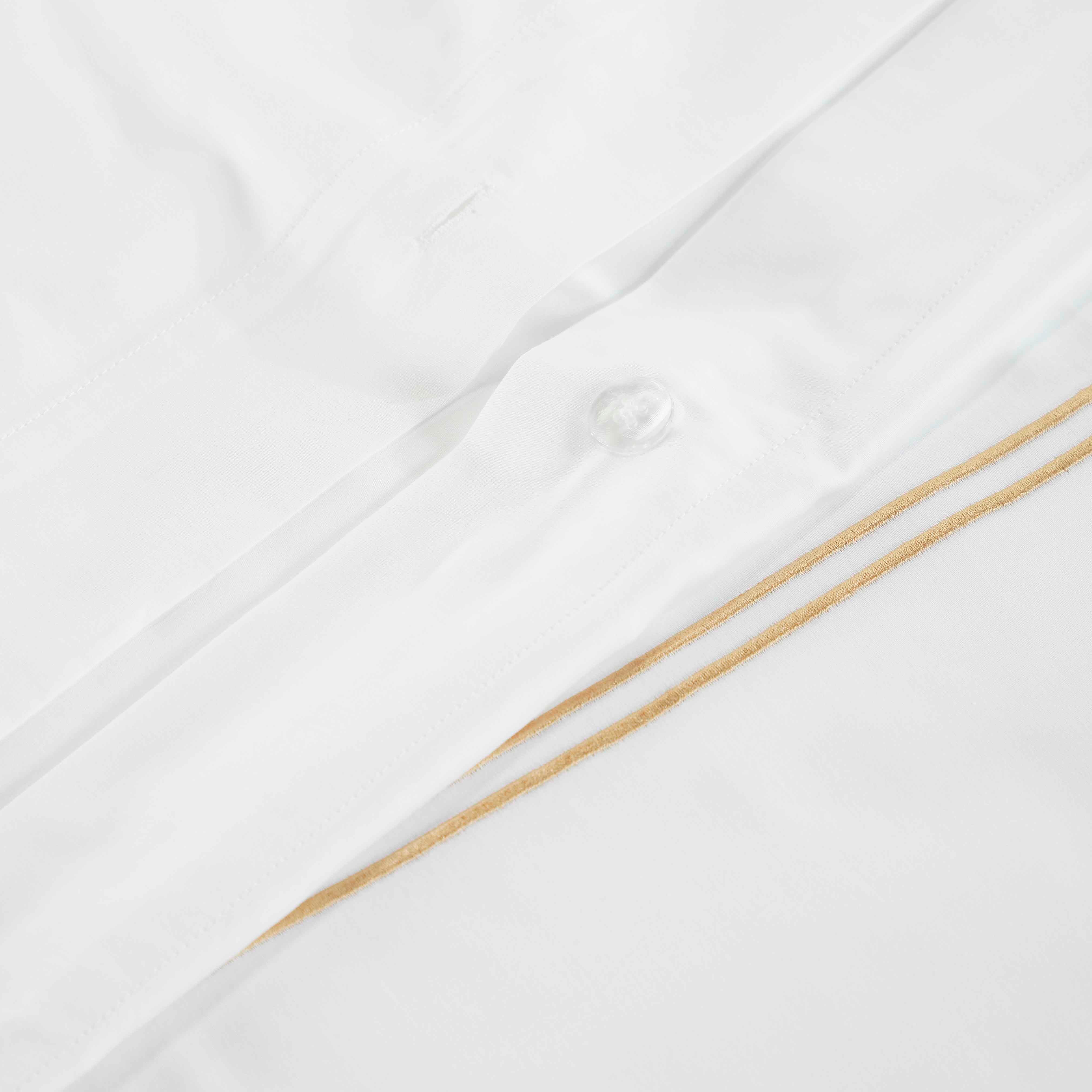 Fieldstone Cotton Two-Line Embroidered 3 Piece Duvet Cover Set - Duvet Cover Set by Superior Brand