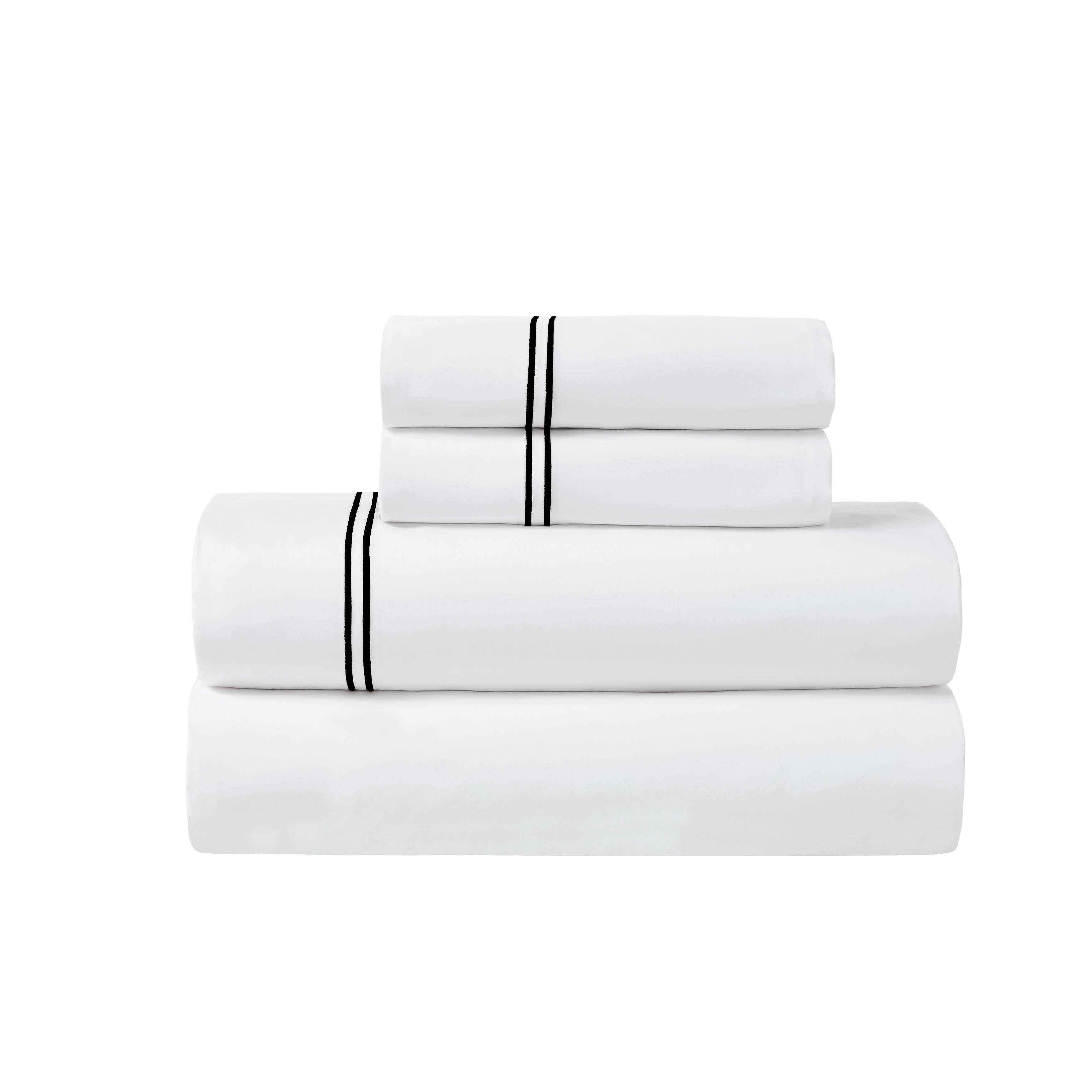 Fieldstone Cotton Two-Line Embroidered Deep Pocket Bed Sheet Set - Sheet Set by Superior Brand