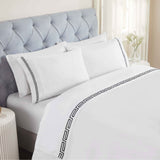 Harrison Cotton Greek Key Embroidered Deep Pocket Bed Sheet Set - Sheet Set by Superior
