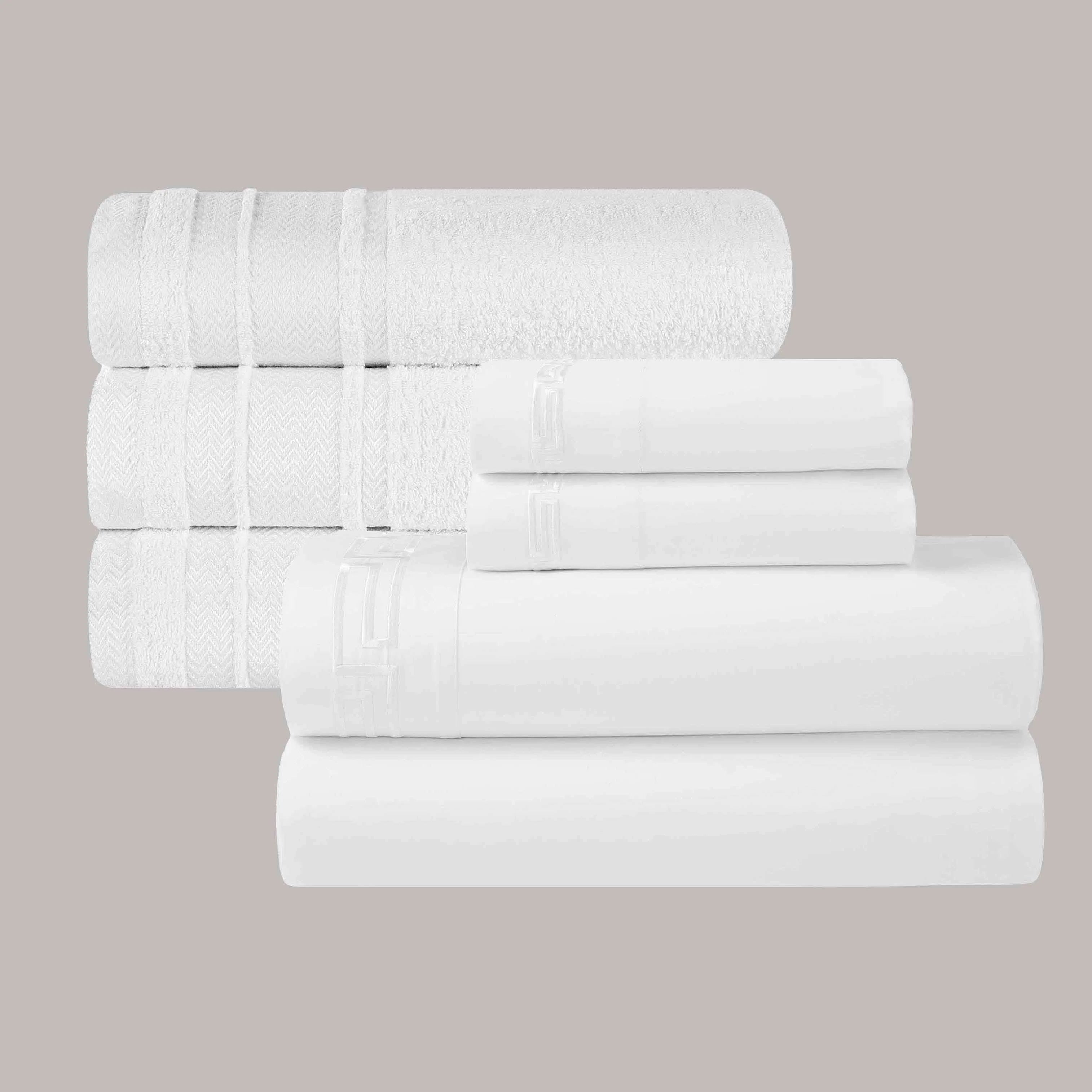 7-Piece Embroidered Elegance Bed & Bath Bundle - Bed & Bath Bundle by Superior Brand