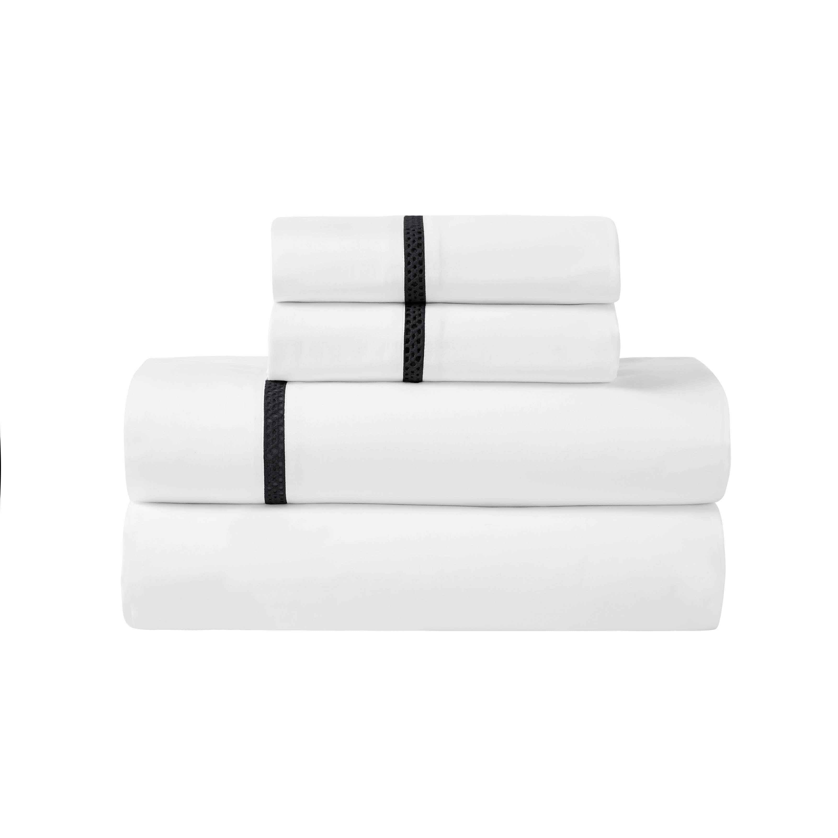 Riverton Cotton Cross-Stitch Embroidered Deep Pocket Bed Sheet Set - Sheet Set by Superior Brand