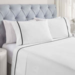 Riverton Cotton Cross-Stitch Embroidered Deep Pocket Bed Sheet Set - Sheet Set by Superior Brand