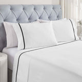 Riverton Cotton Cross-Stitch Embroidered Deep Pocket Bed Sheet Set - Sheet Set by Superior Brand