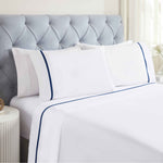 Riverton Cotton Cross-Stitch Embroidered Deep Pocket Bed Sheet Set - Sheet Set by Superior Brand
