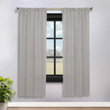 Solid Room Darkening Rod Pocket Blackout Curtain Panels, Set of 2