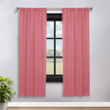 Solid Room Darkening Rod Pocket Blackout Curtain Panels, Set of 2