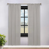 Solid Room Darkening Rod Pocket Blackout Curtain Panels, Set of 2