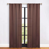 Solid Room Darkening Rod Pocket Blackout Curtain Panels, Set of 2