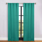 Solid Room Darkening Rod Pocket Blackout Curtain Panels, Set of 2
