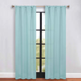 Solid Room Darkening Rod Pocket Blackout Curtain Panels, Set of 2