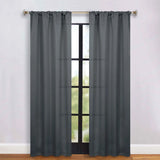 Solid Room Darkening Rod Pocket Blackout Curtain Panels, Set of 2