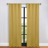 Solid Room Darkening Rod Pocket Blackout Curtain Panels, Set of 2