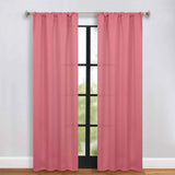 Solid Room Darkening Rod Pocket Blackout Curtain Panels, Set of 2