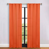 Solid Room Darkening Rod Pocket Blackout Curtain Panels, Set of 2