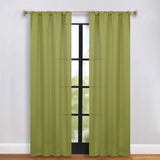 Solid Room Darkening Rod Pocket Blackout Curtain Panels, Set of 2
