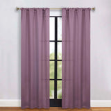 Solid Room Darkening Rod Pocket Blackout Curtain Panels, Set of 2