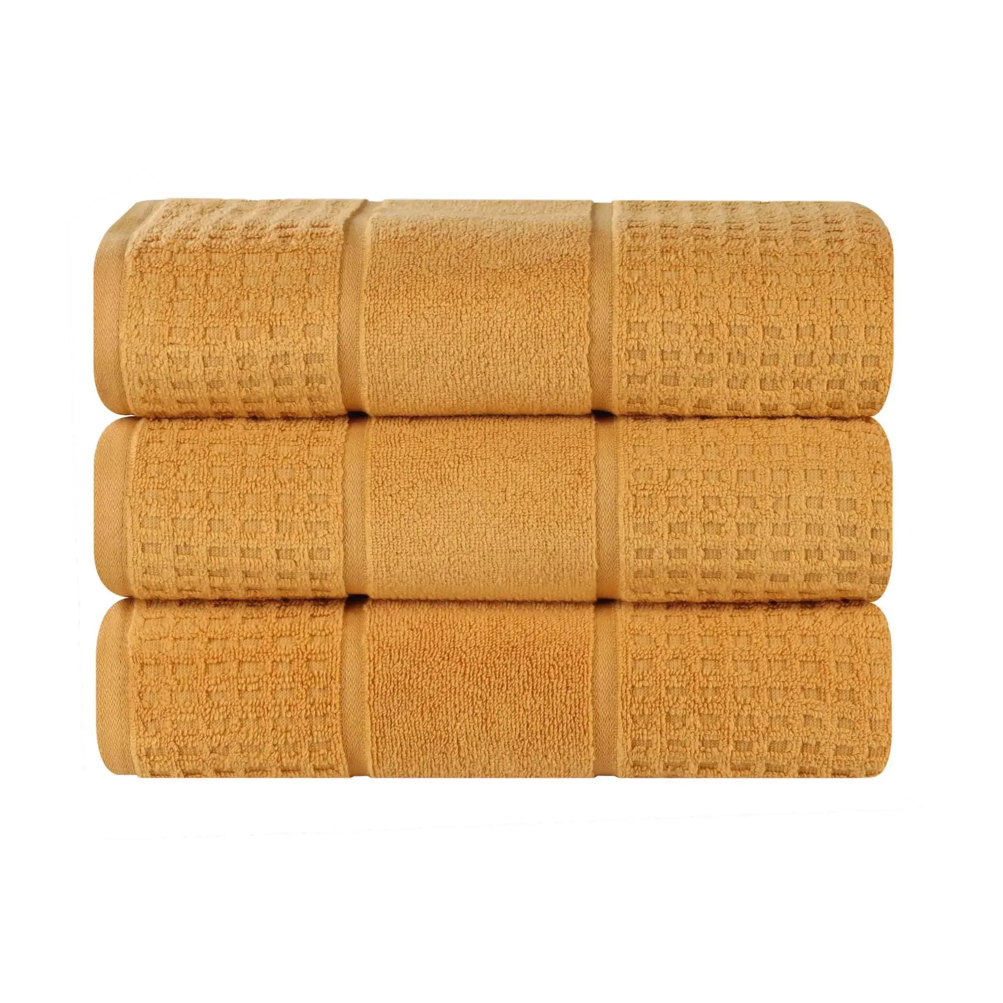 Napa Zero-Twist Cotton Waffle Towel Set 3 Piece - Bath Towel by Superior Brand