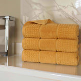 Napa Zero-Twist Cotton Waffle Towel Set 3 Piece - Bath Towel by Superior Brand