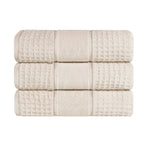 Napa Zero-Twist Cotton Waffle Towel Set 3 Piece - Bath Towel by Superior Brand
