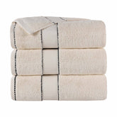 Niles Egyptian Giza Cotton Dobby Ultra-Plush Bath Towel - Ivory