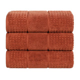 Napa Zero-Twist Cotton Waffle Towel Set 3 Piece - Bath Towel by Superior Brand