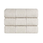 Napa Zero-Twist Cotton Waffle Towel Set 3 Piece - Bath Towel by Superior Brand