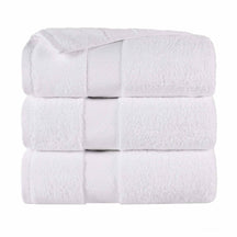 Niles Egyptian Giza Cotton Dobby Ultra-Plush Bath Towel - White