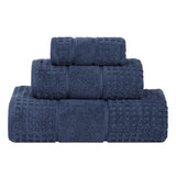 Napa Zero Twist Cotton Solid Waffle Honeycomb 3 Piece Towel Set - Towel Set by Superior Brand