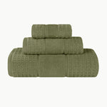 Napa Zero Twist Cotton Solid Waffle Honeycomb 3 Piece Towel Set - Towel Set by Superior Brand