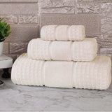 Napa Zero Twist Cotton Solid Waffle Honeycomb 3 Piece Towel Set - Towel Set by Superior Brand